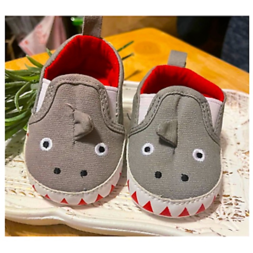 First Steps Shark Slip-On Shoes